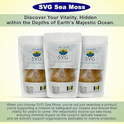 Sea Moss | Makes 22 oz of Gel | Wild Harvested Plant Based + Raw + Non GMO | Sundried | Mineral Rich | Golden