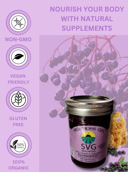 Sea Moss Gel - ELDERBERRY (8.4 OZ)